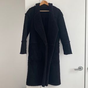 Zara reversible fake fur long coat